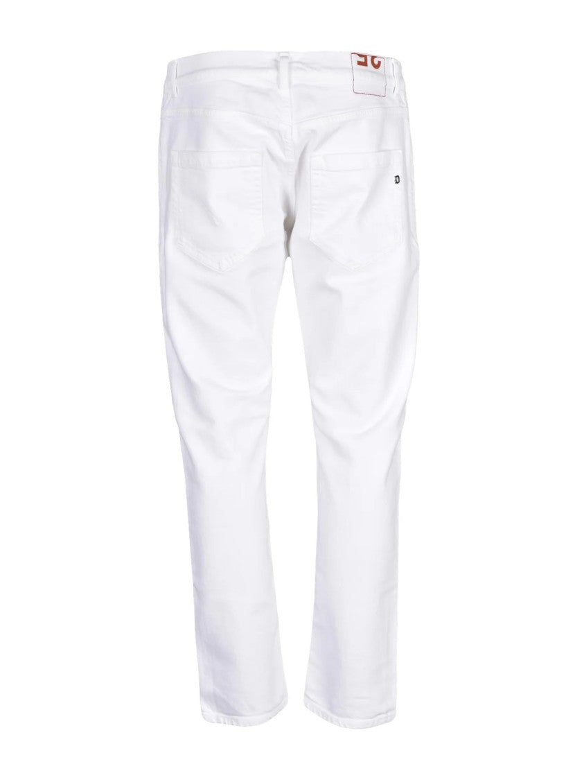 Dondup Slim-Fit White Jeans With Classic Five-Pocket Design