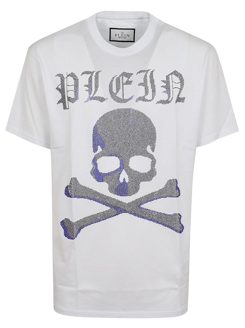 Philipp Plein Cotton T-Shirt With Classic Crew Neckline