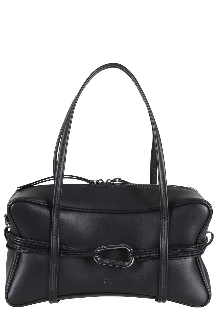 Biasia Black Edwige 4Ever Snap-Hook Leather Handbag