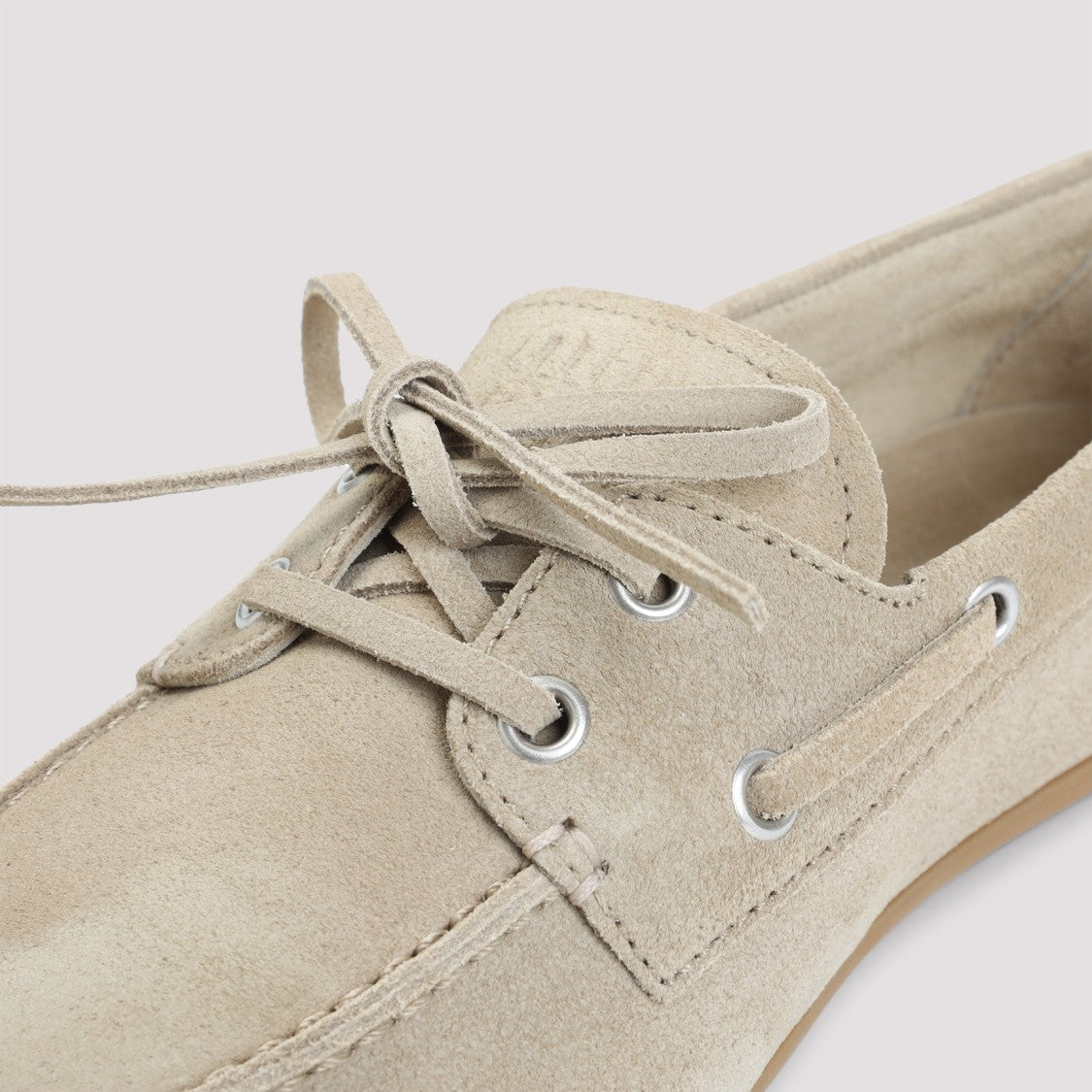 Miu Miu Ecru Suede Calf Leather Loafers