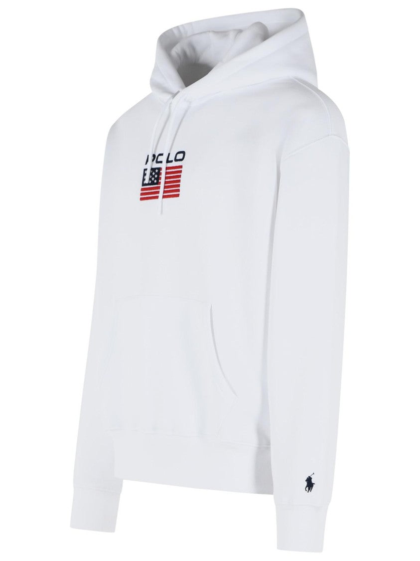 Polo Ralph Lauren White Cotton Blend Sweatshirt