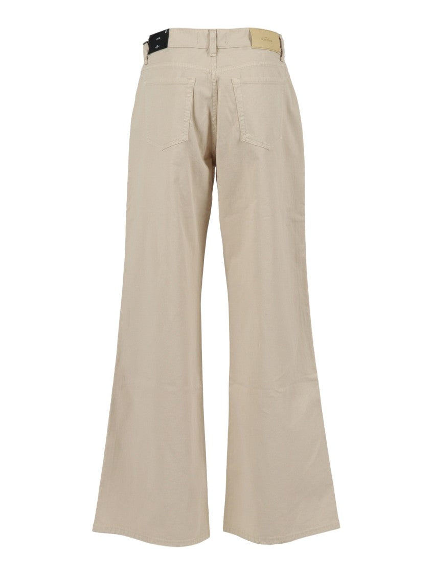 7 For All Mankind Flared Twill Jeans With Classic Five-Pocket Design