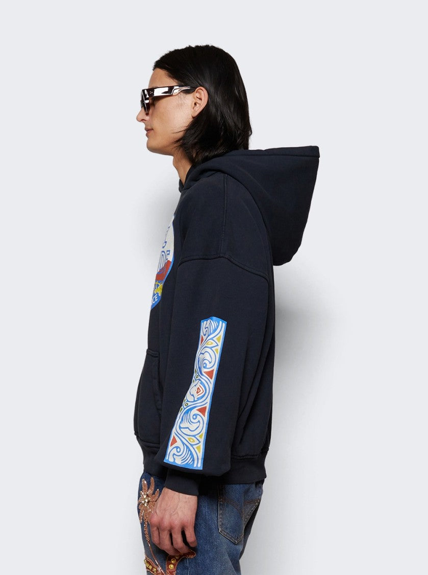 Rhude Hotel Hoodie Vintage Blue