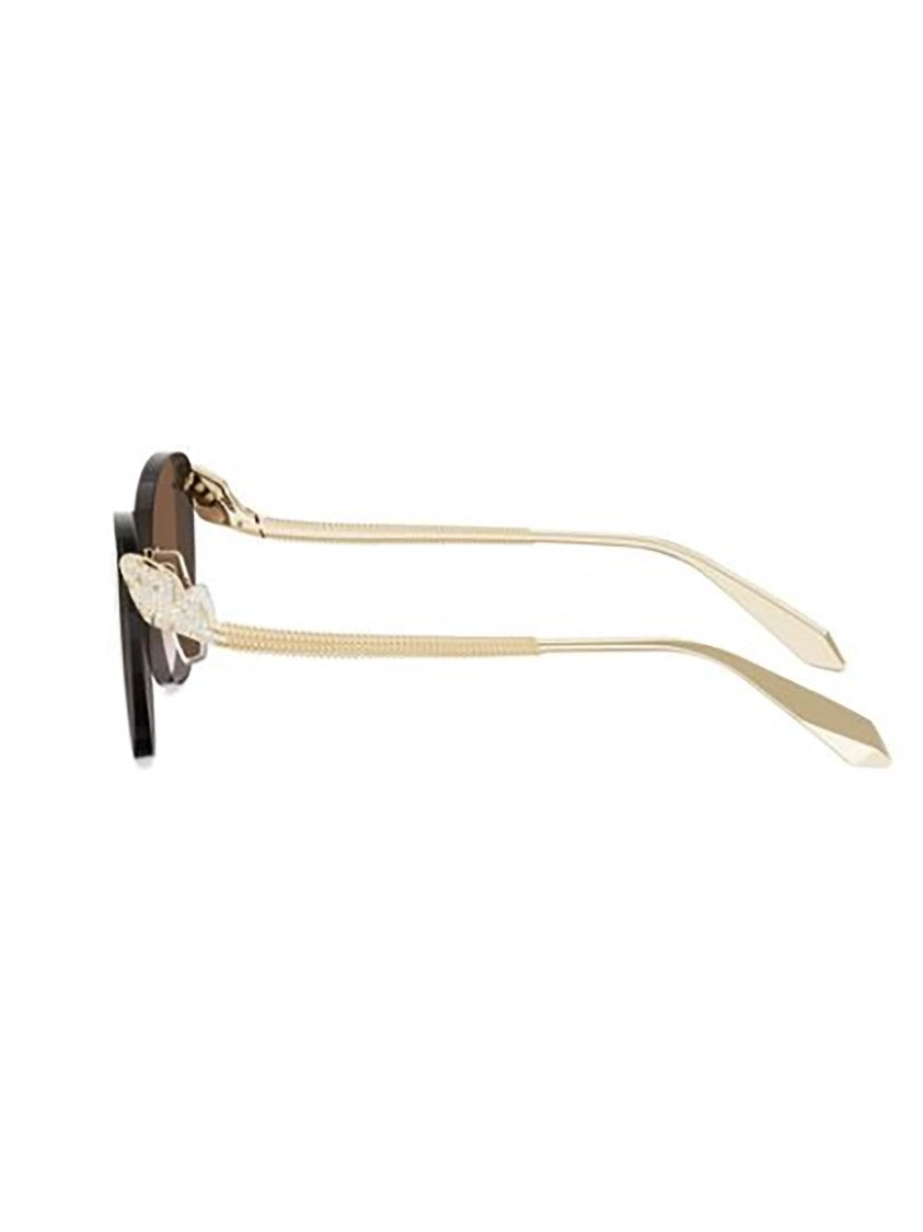 Bulgari Bv40065u Cat-Eye Slim Gold Sunglasses