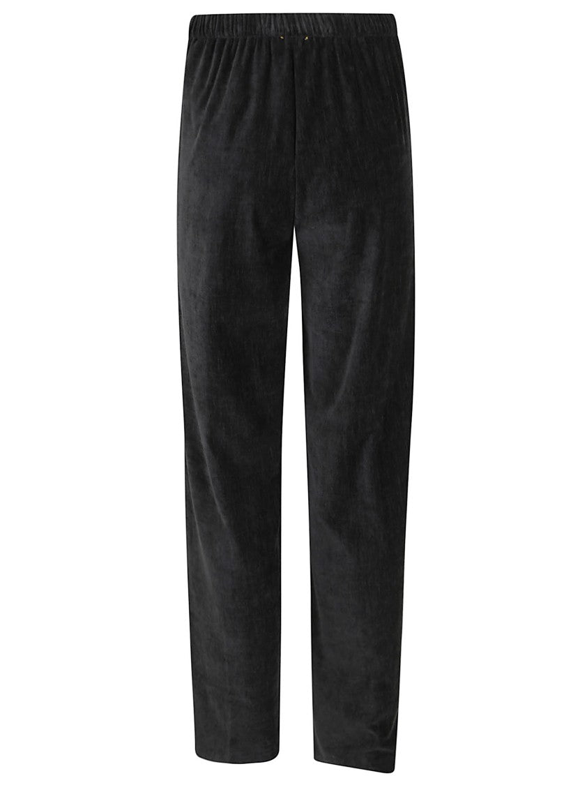Forte Forte Straight-Leg Trousers With Subtle Sheen And Elastic Back Waistband