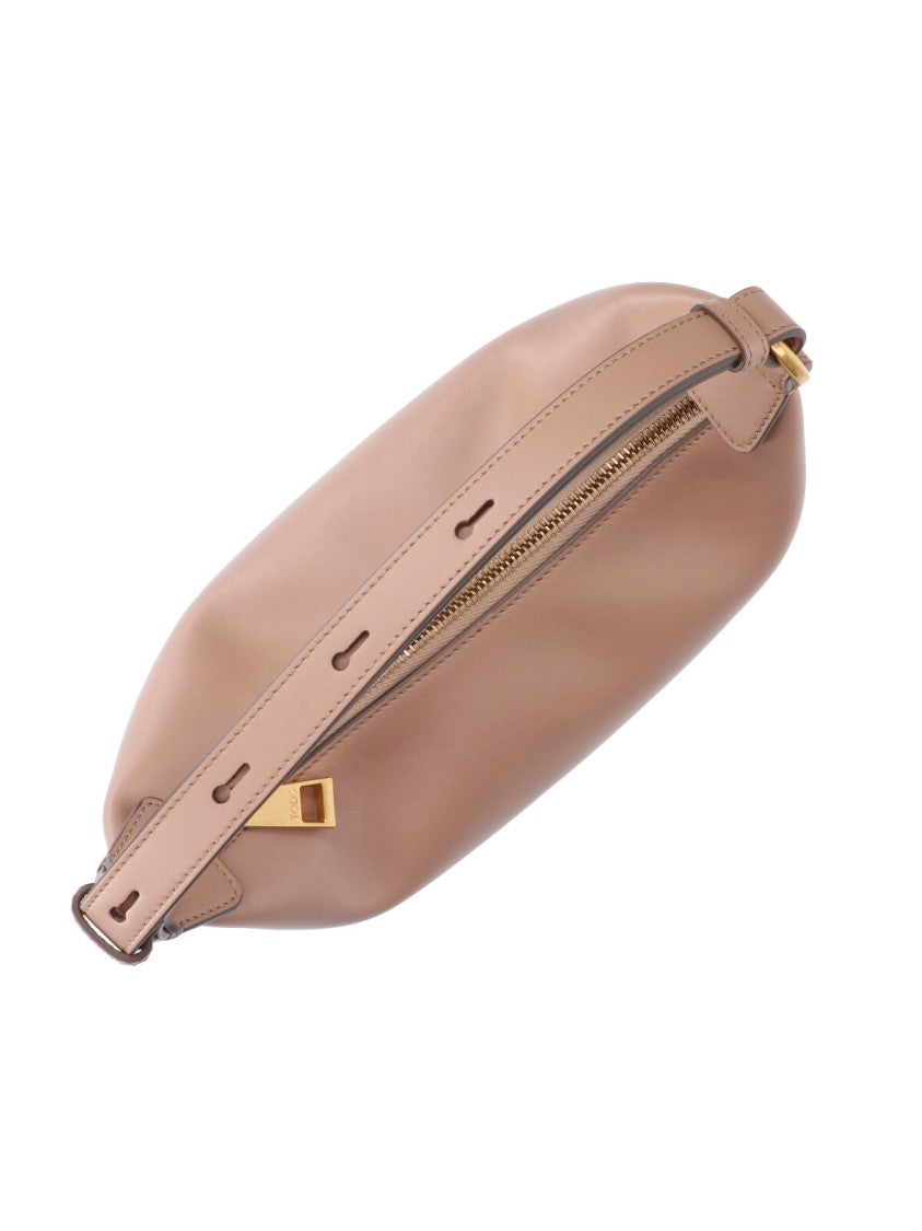 Tod's Beige Metal Dots Smooth Leather Bag