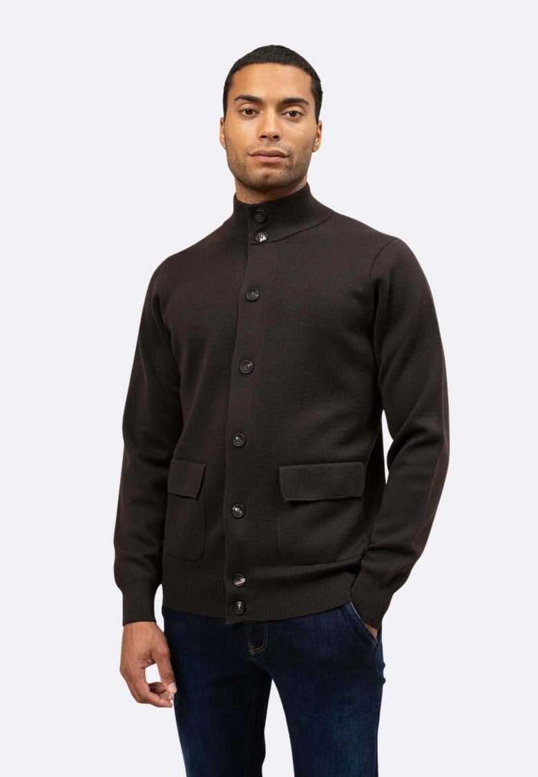 Filippo De Laurentiis Refined Cardigan With High Collar