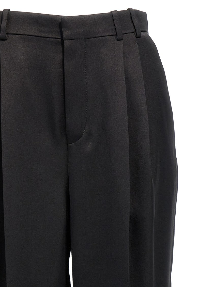 Saint Laurent Silk Satin Trousers