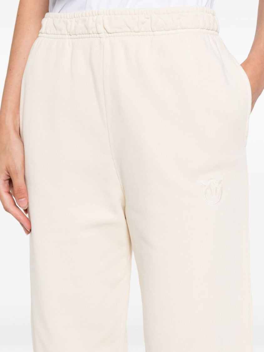 Pinko Wide Beige Trousers With Relaxed Fit