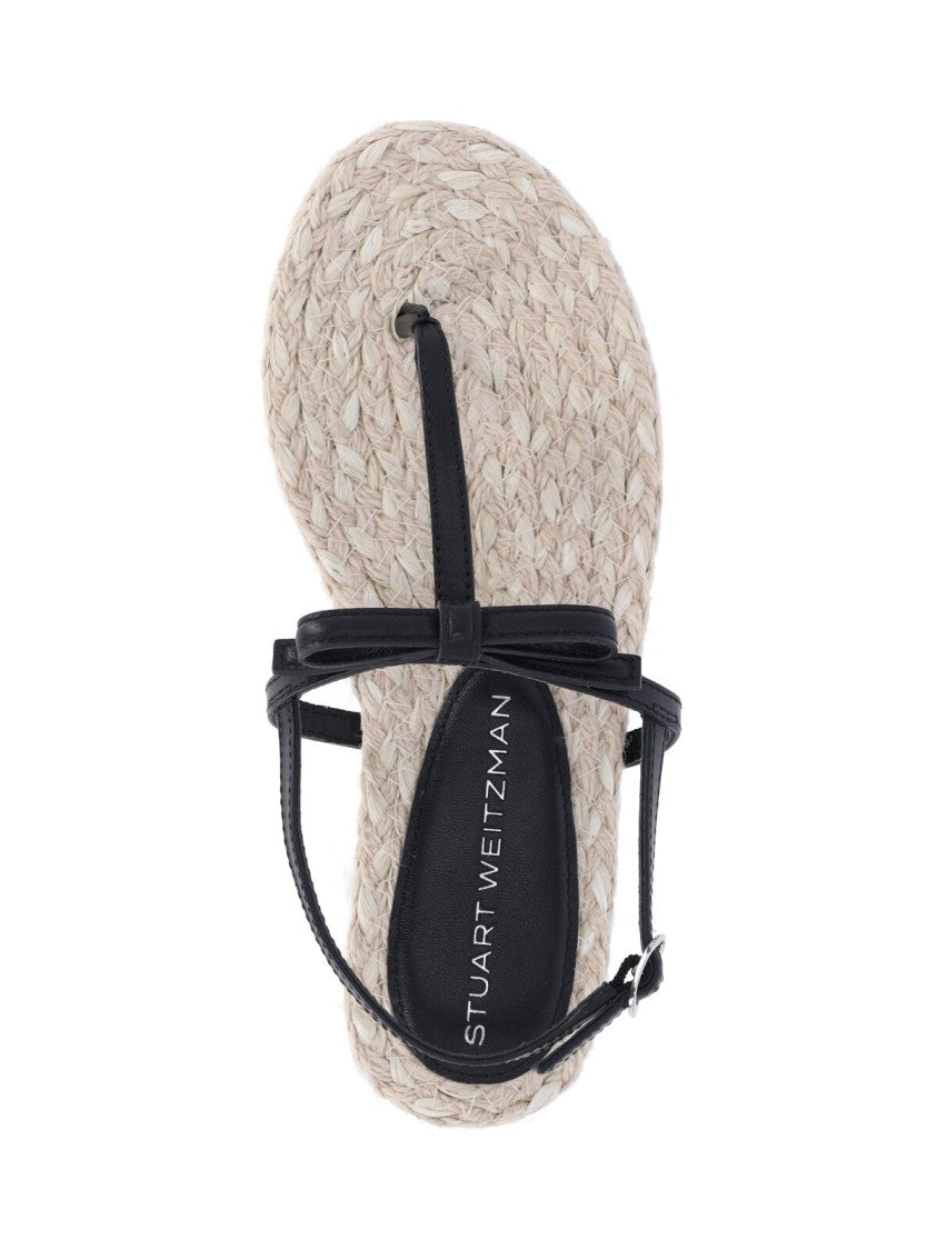 Stuart Weitzman Felicity' Espadrille Sandals – Black