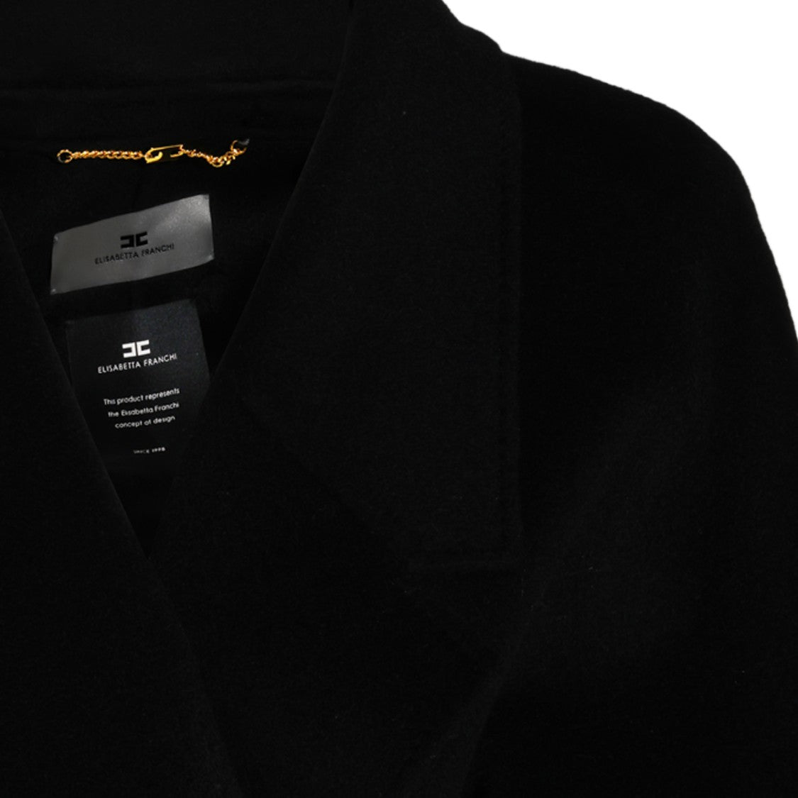 Elisabetta Franchi Long Belted Tailored Coat