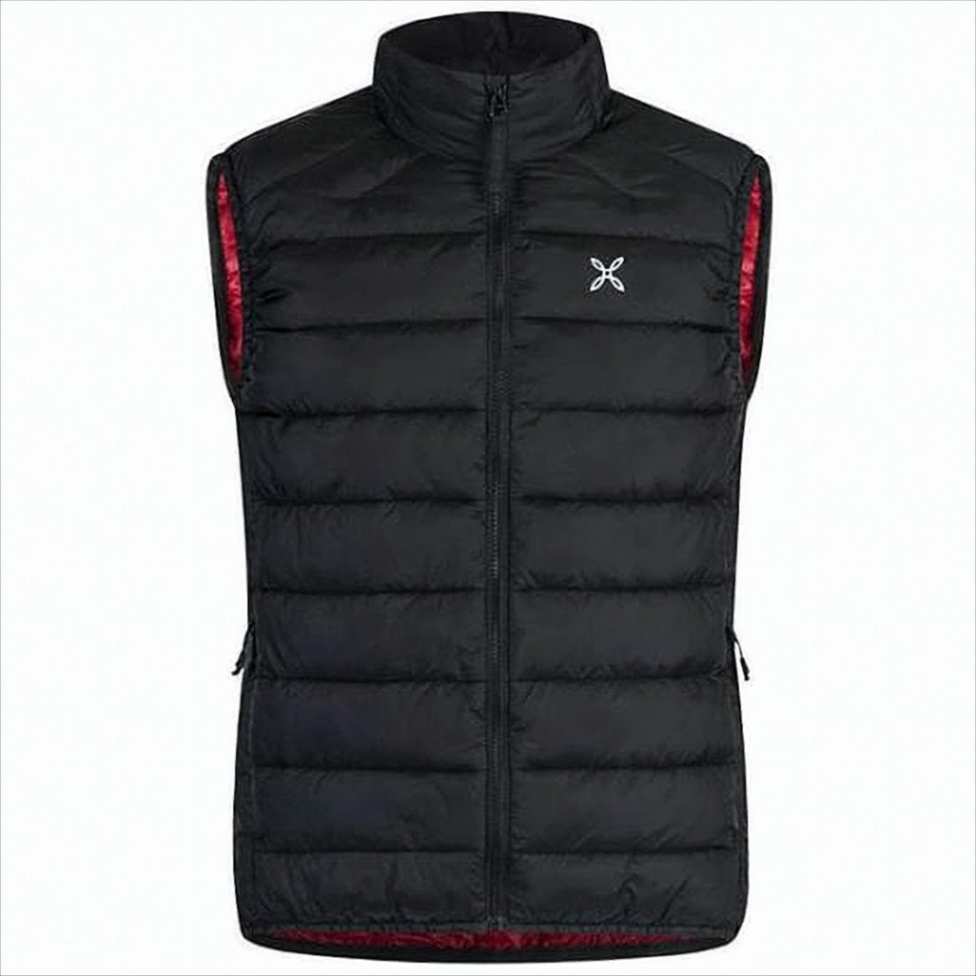 Montura Quilted Black Vest With High Collar And Functional Pockets