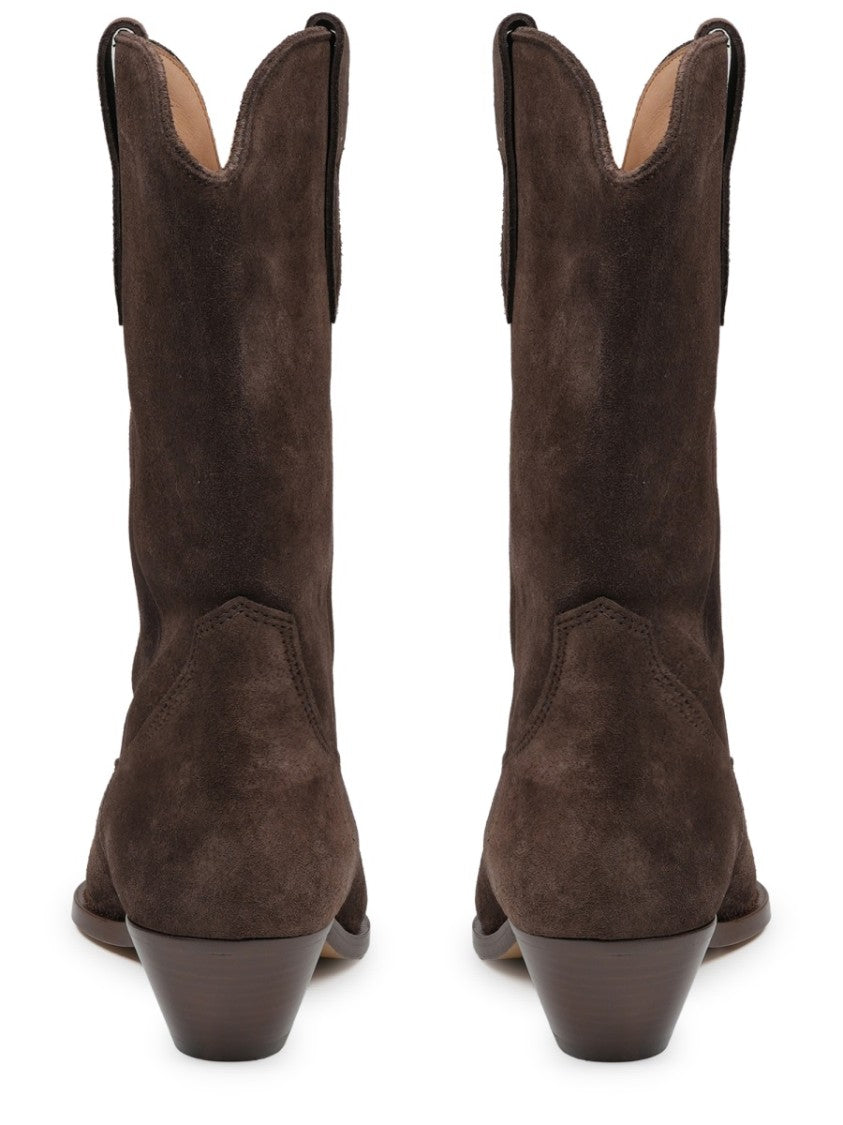 Isabel Marant Duerto Western Calf Suede Mid-Calf Boots
