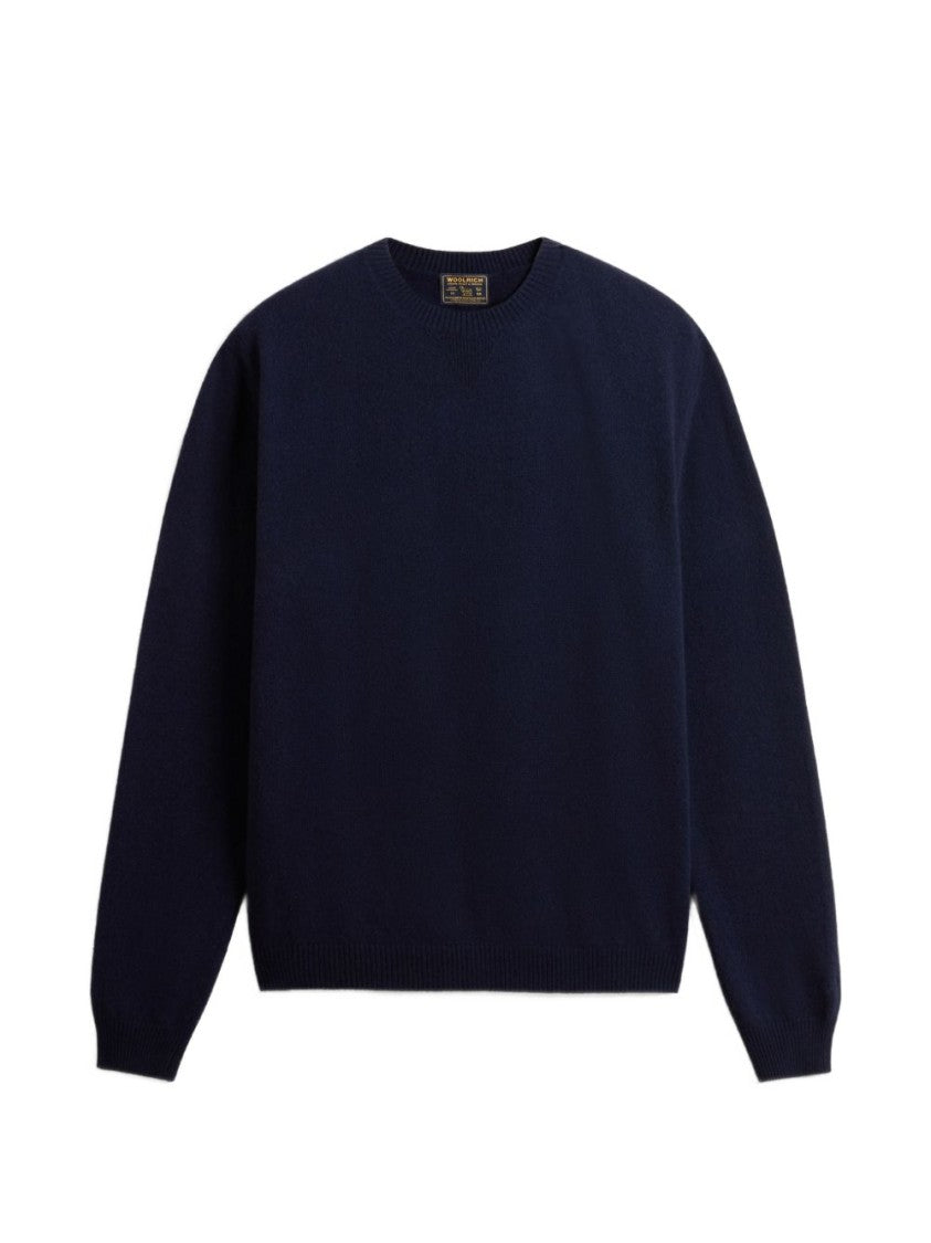 Woolrich Fine-Knit Crew Neck Sweater With Ribbed Details