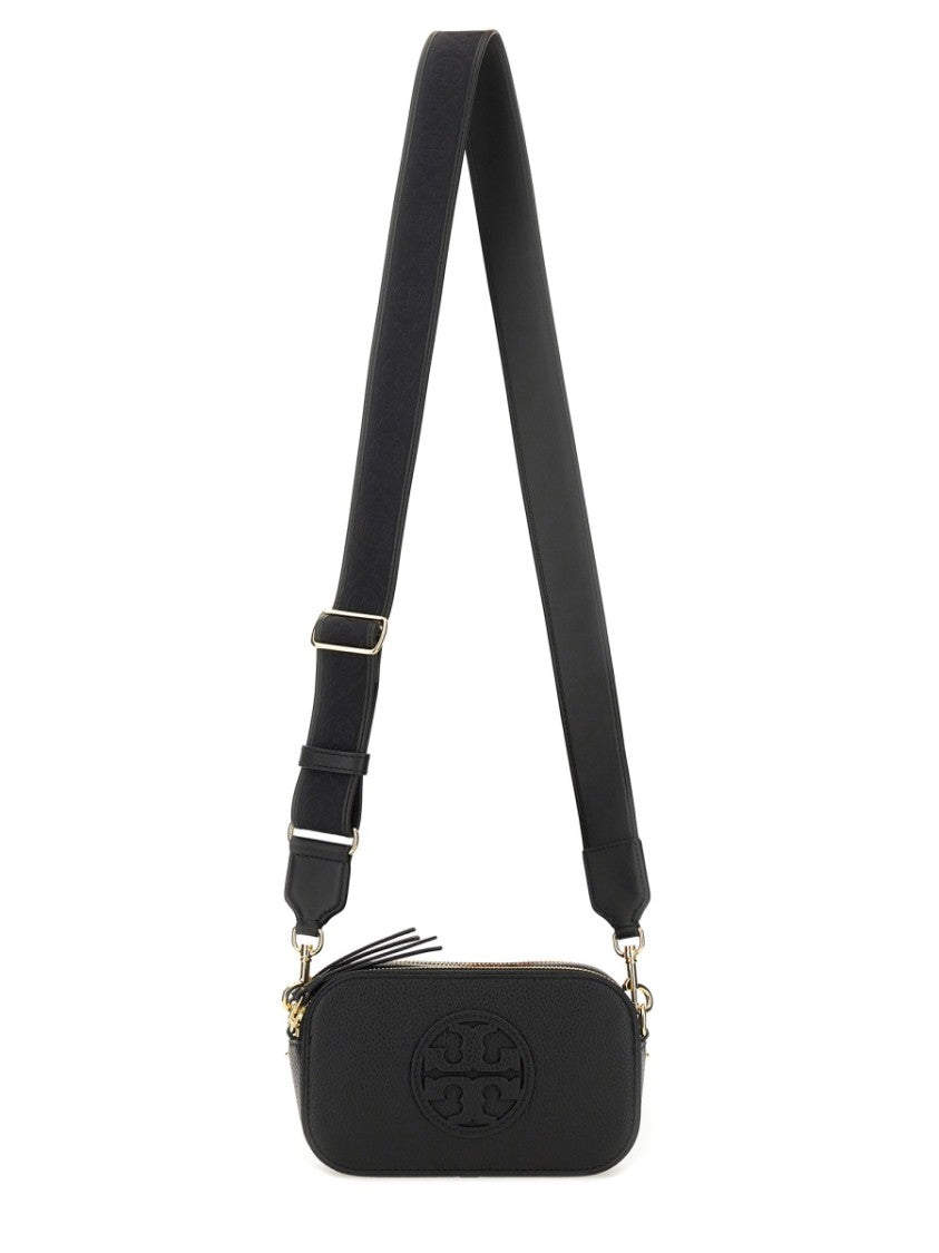 Tory Burch Miller Black Gold Hardware Leather Crossbody Bag