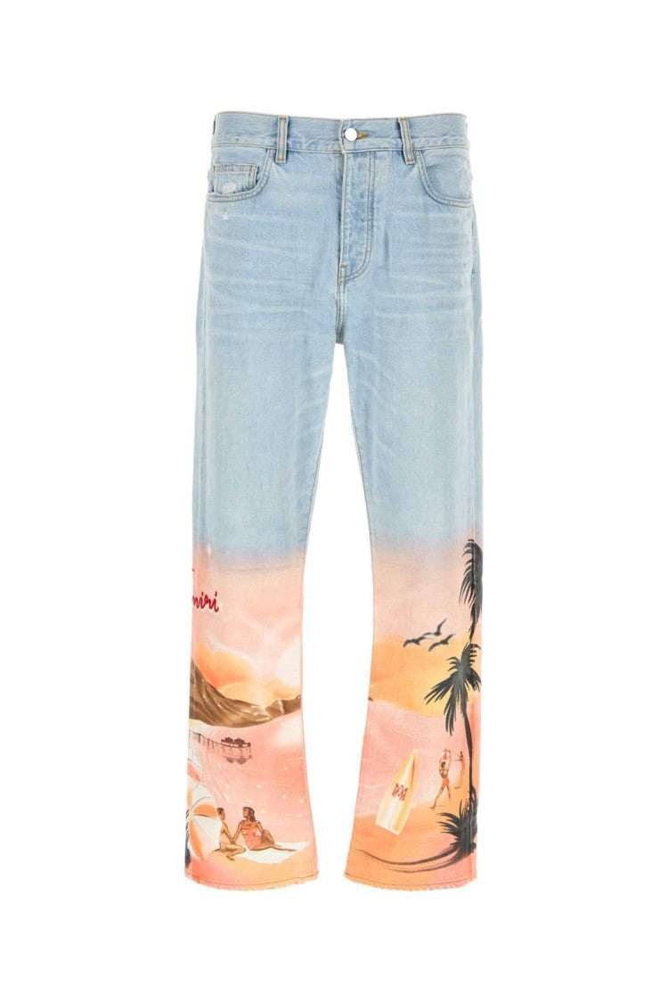 Amiri Relaxed Fit Light-Blue Denim Jeans