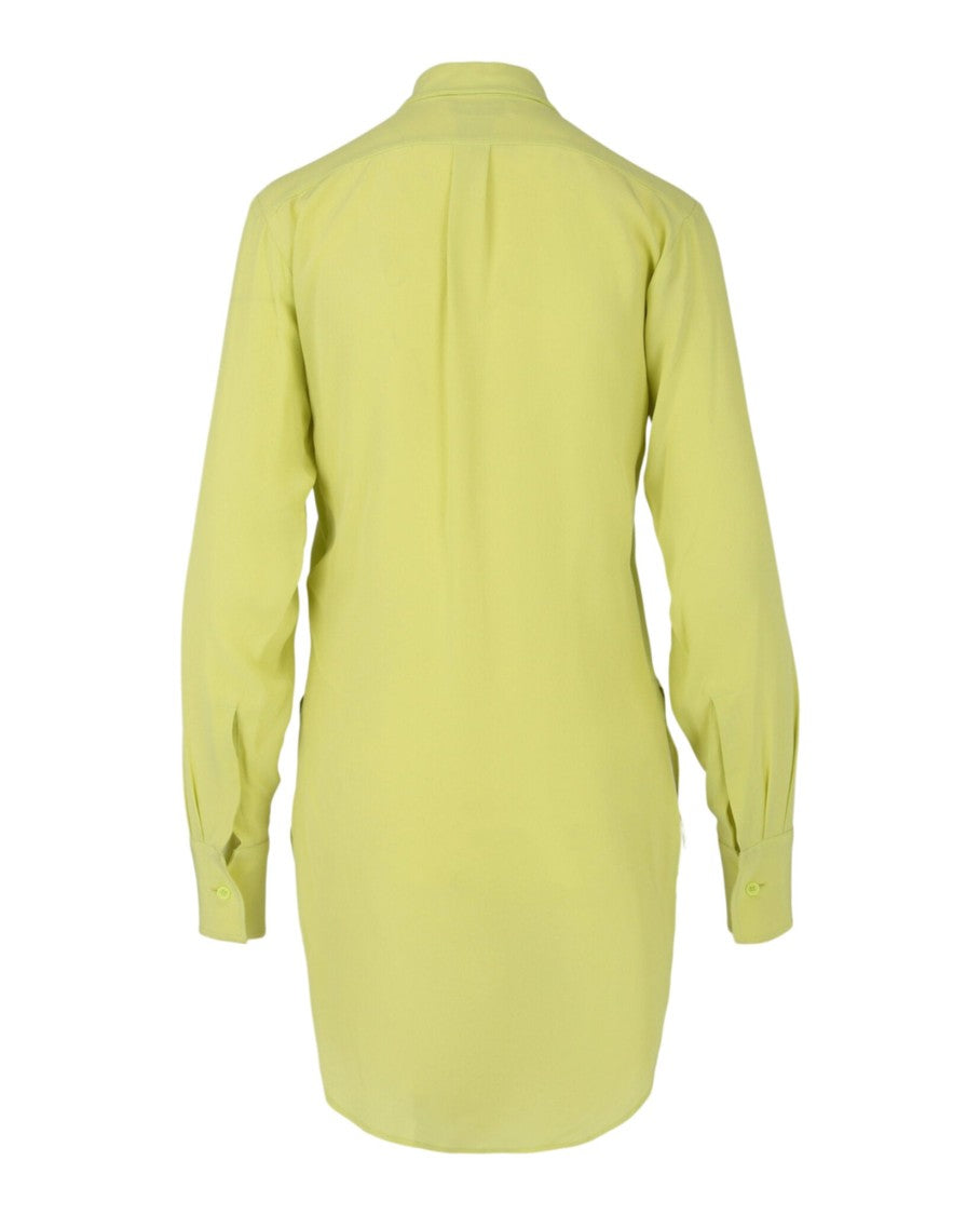 Bottega Veneta Silk Crêpe Dress Shirt With Quilted Padding And Sheer Design