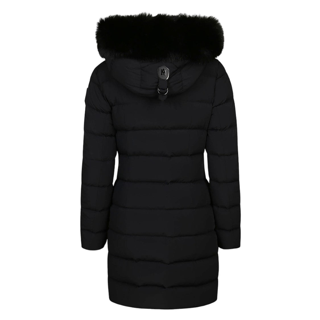 Mackage Long Padded Coat With Quilting And Fur Trim