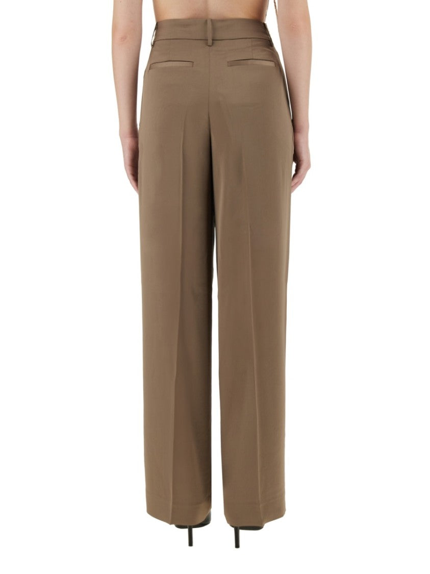 Michael Michael Kors High-Waisted Wide Leg Pants With Pleated Front