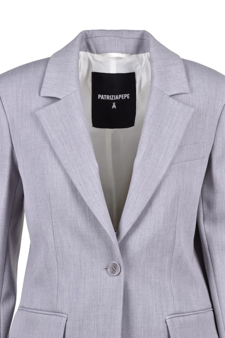 Patrizia Pepe Straight Jacket - Light Grey
