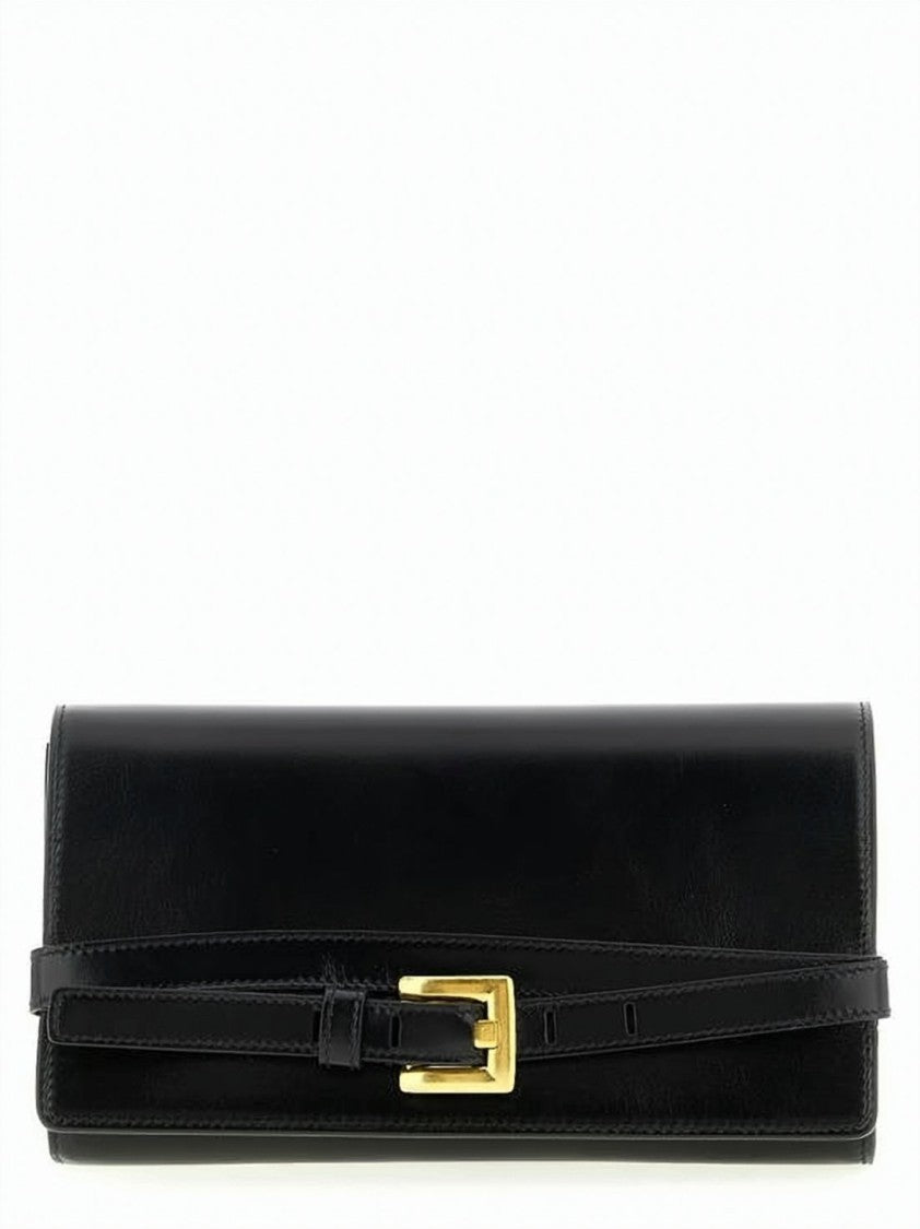 Balmain Rectangular Black Calf Leather Wallet