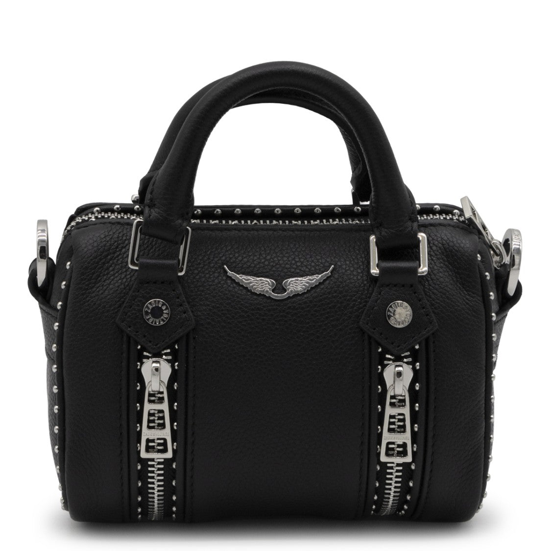 Zadig & Voltaire Compact Black Handbag With Textured Surface