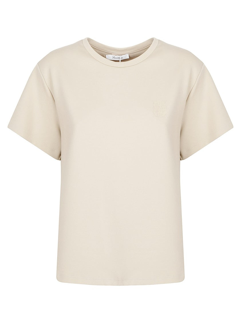 Max Mara Boxy Short-Sleeved Top With Embossed Logo