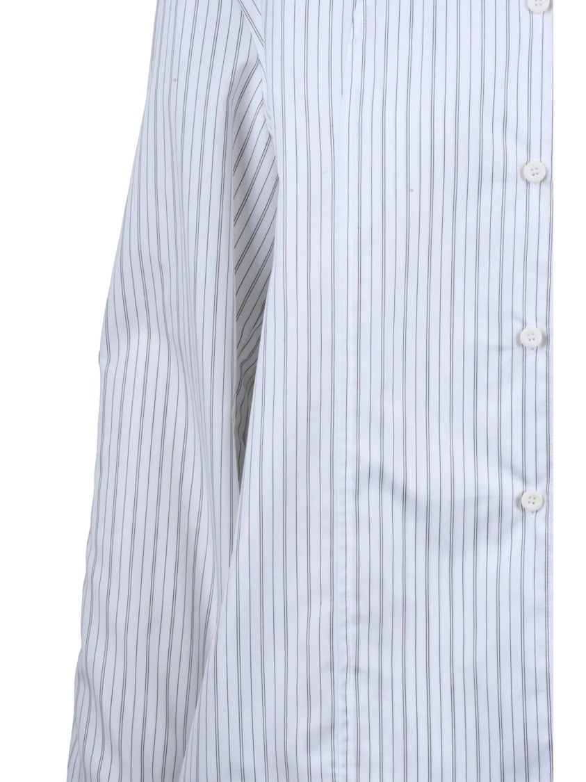 Margaux Lonnberg Black/White Vertical Stripes Cotton Shirt