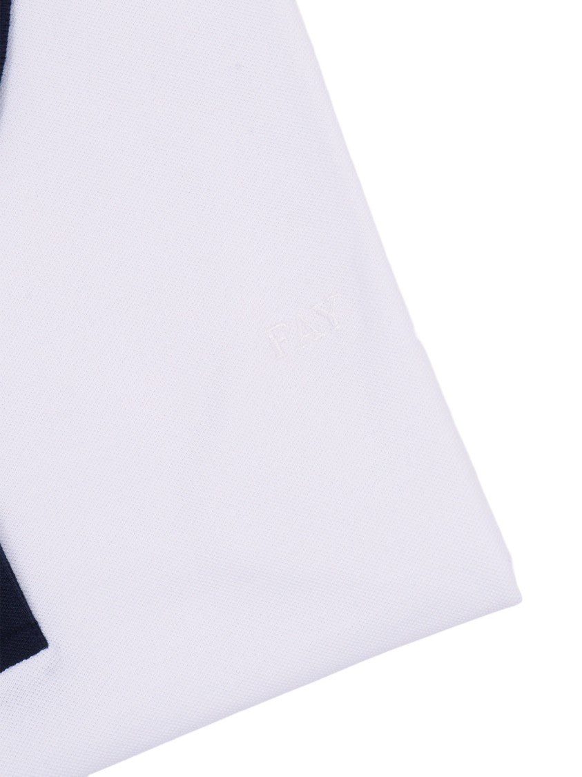 Fay Navy Collar Button Polo Shirt