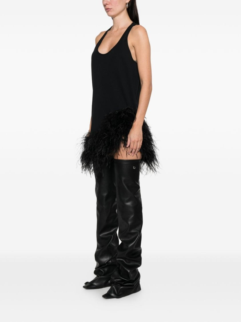 The Attico Sleeveless Black Mini Dress