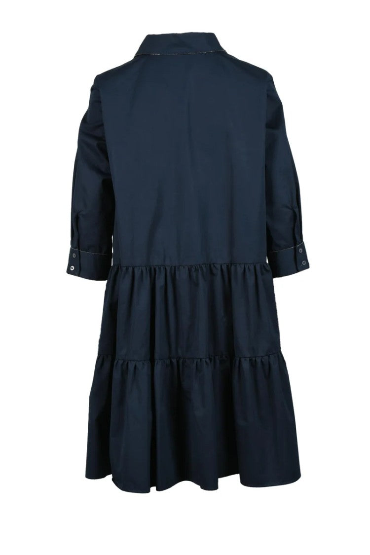 Fabiana Filippi Cotton Shirt Dress - Blue