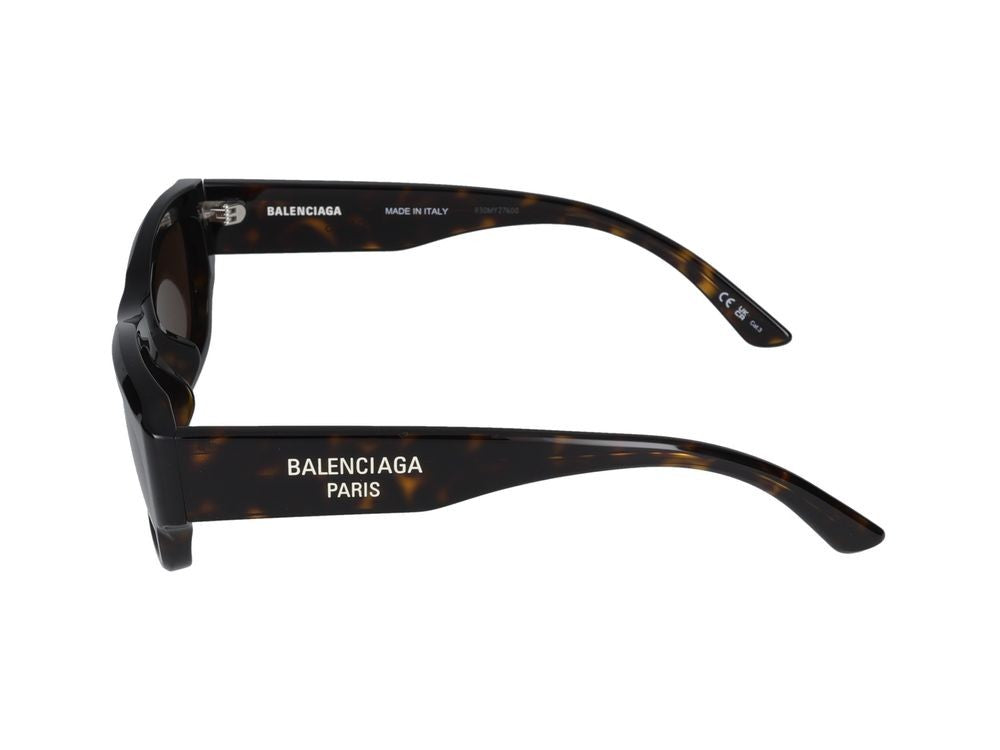 Balenciaga Havana Bb0390sk Acetate Rectangular Frame Sunglasses