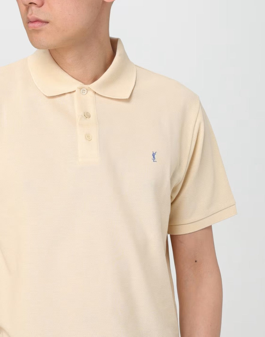 Saint Laurent Cassandre Ysl Logo Polo Shirt