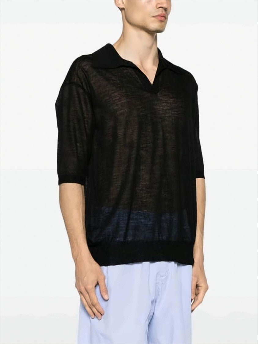 Auralee Relaxed Fit Polo Shirt With Classic Collar