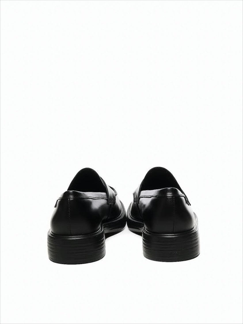 Camper Calf Leather Loafers With Penny Strap Detail