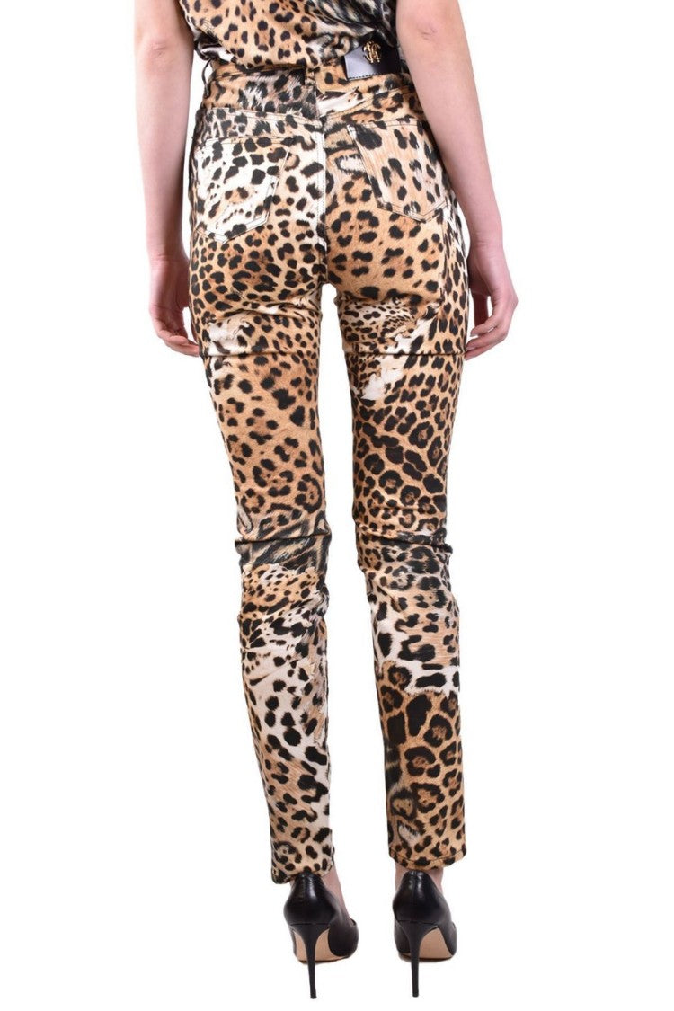 Roberto Cavalli Beige Cotton Trousers