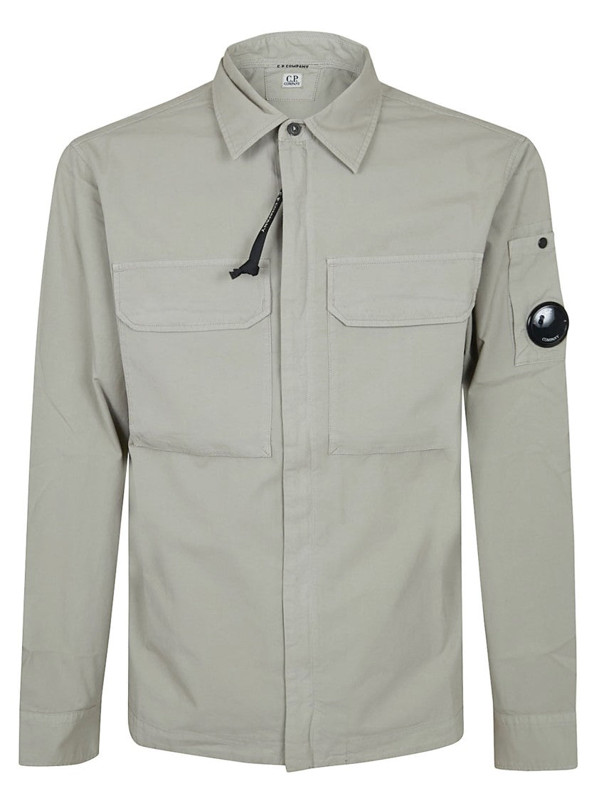 C.P. Company Organic Gabardine Zipped Lens Overshirt