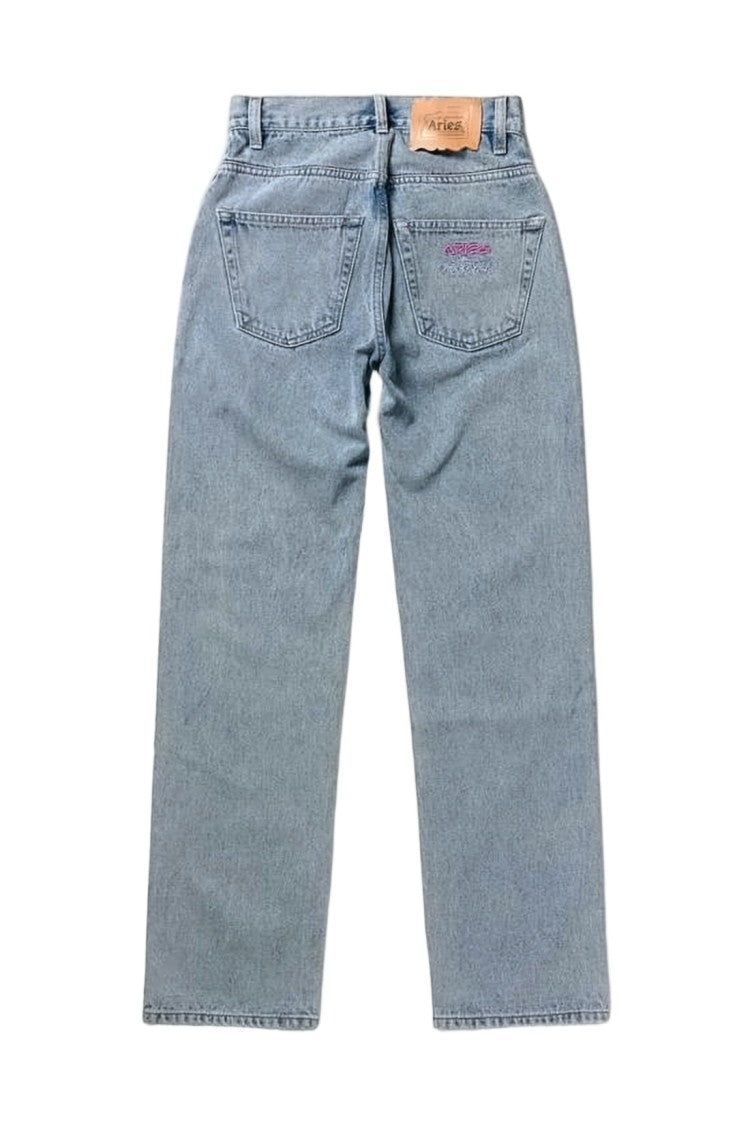 Aries Arise Mid-Rise Straight-Leg Denim Pants With Traditional Five-Pocket Design