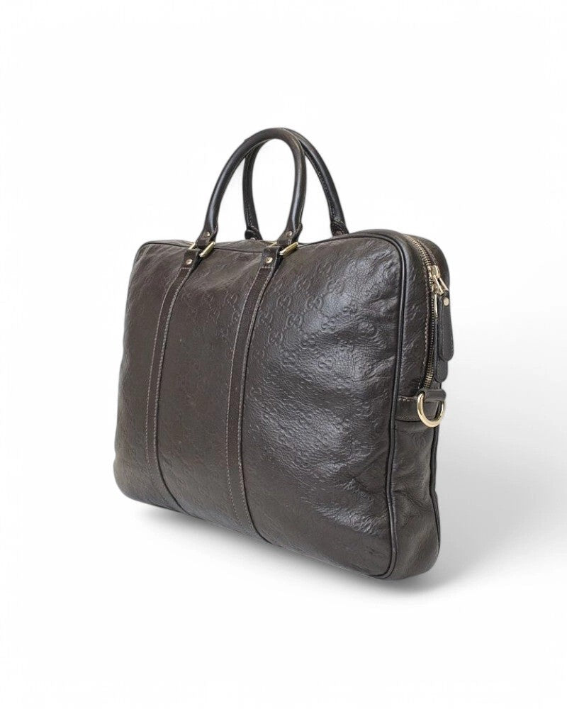 Gucci Brown Gg Supreme Document Holder