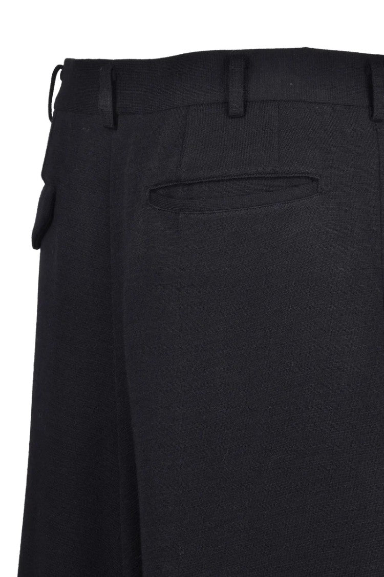 Comme Des Garçons Wool Trouser Skirt - Black