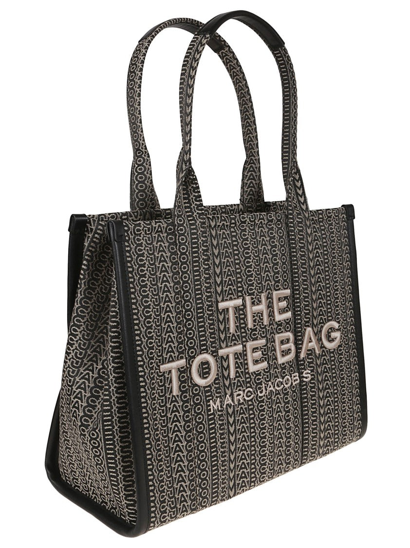 Marc Jacobs Structured Monogram Tote With Leather Handles