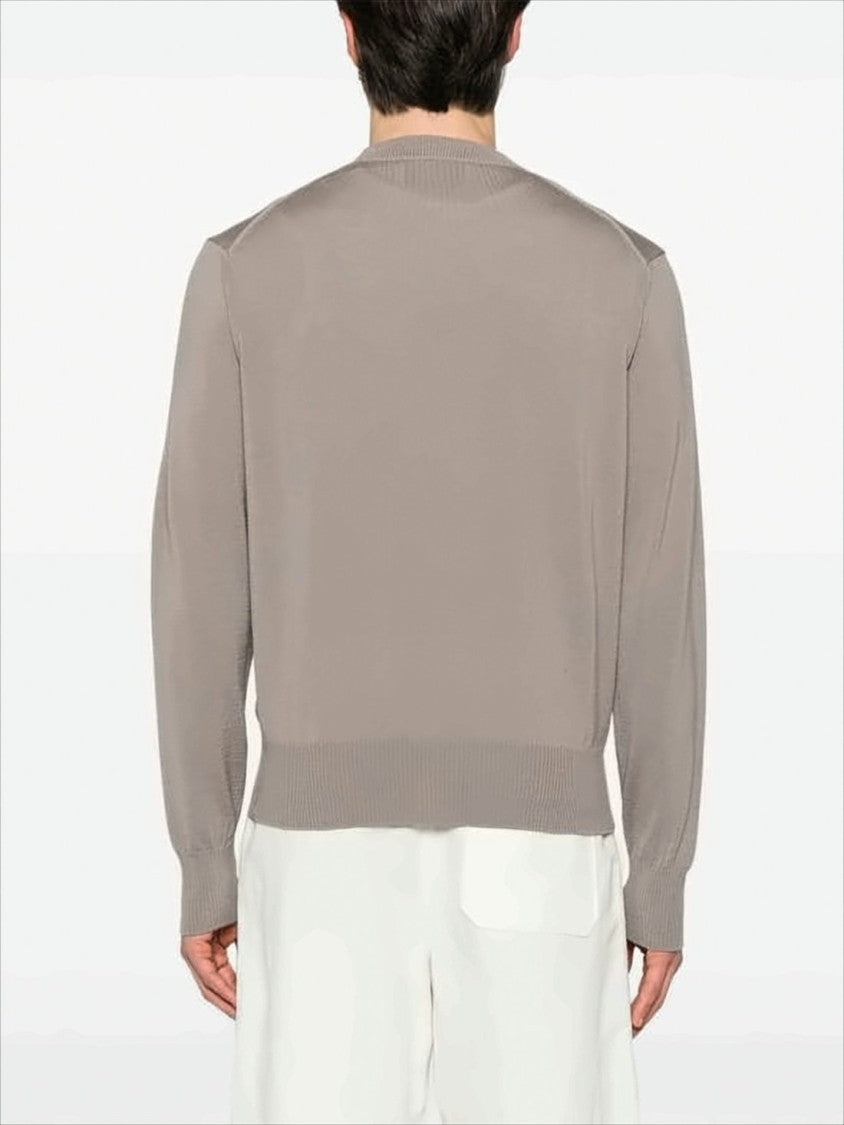 Ami Classic Wool Cardigan With V-Neckline And Button-Down Front