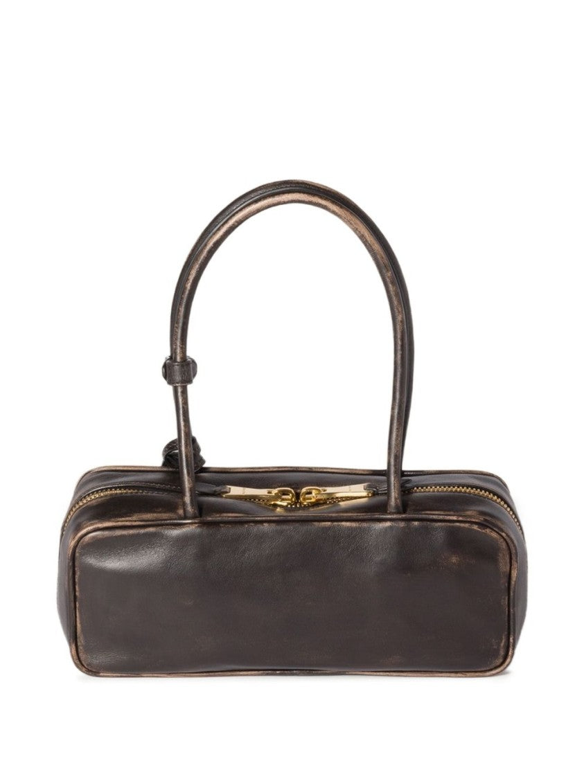 Miu Miu Brown Rectangular Leather Handbag