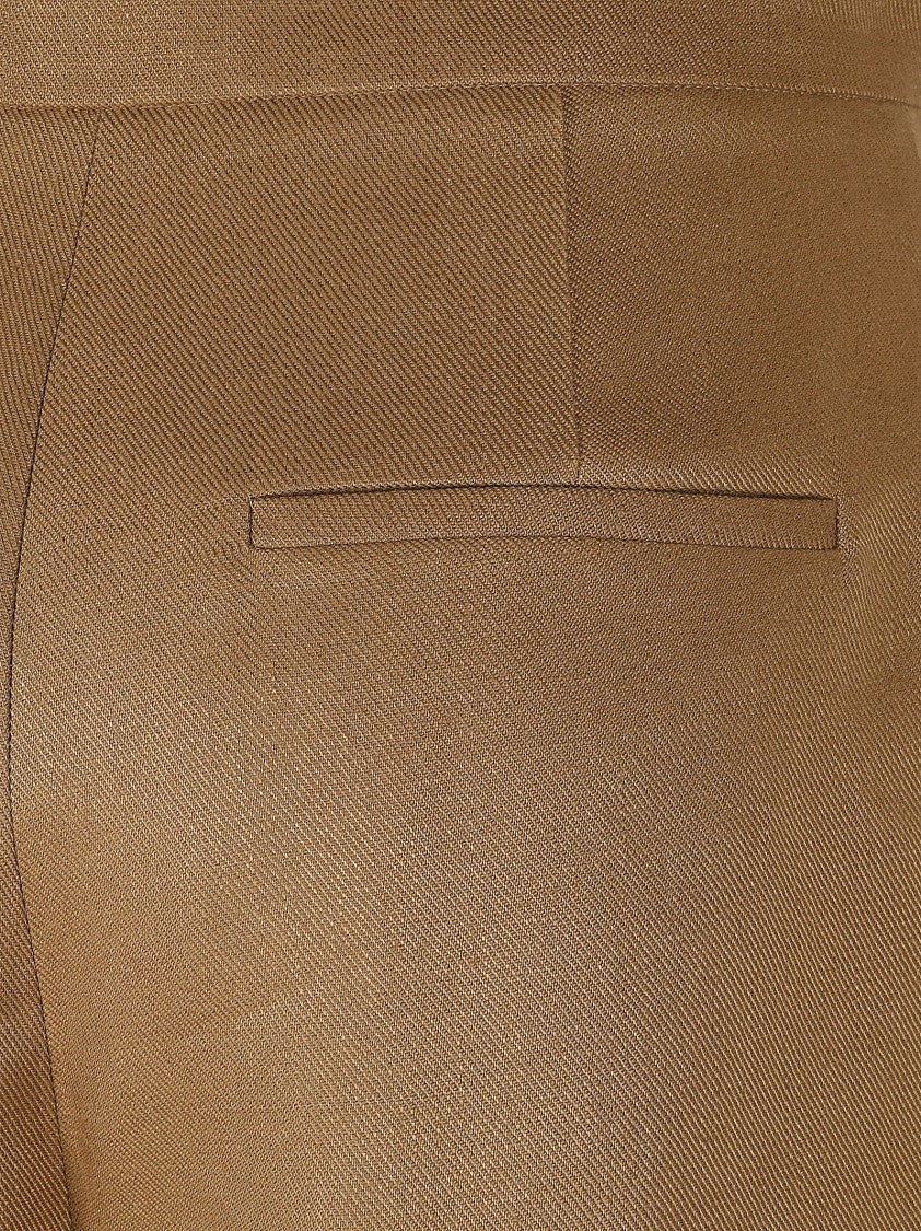 Max Mara Midi-Length Linen Culottes With Tailored Silhouette And High Waist