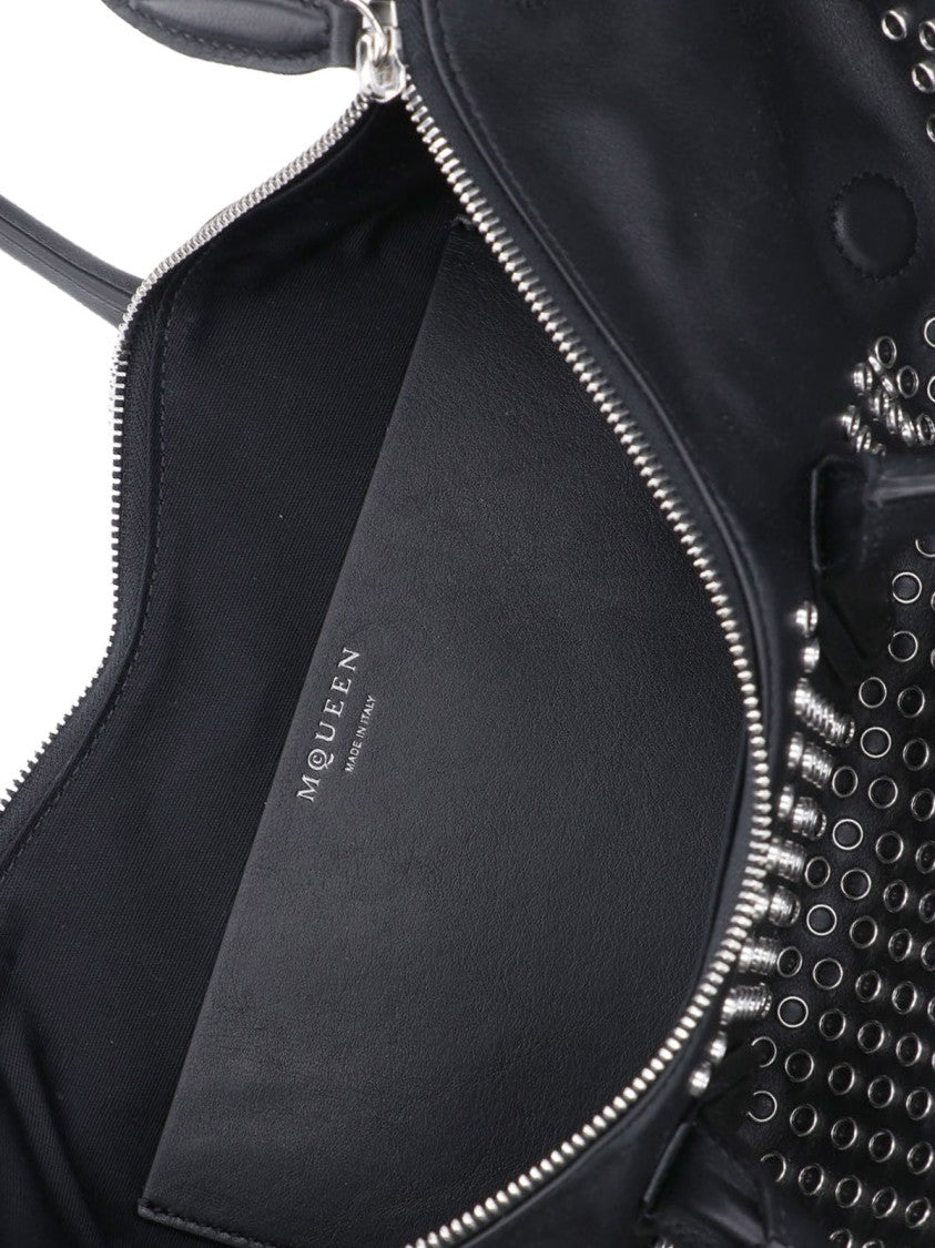 Alexander Mcqueen Structured Black Handbag With Minimalist Design
