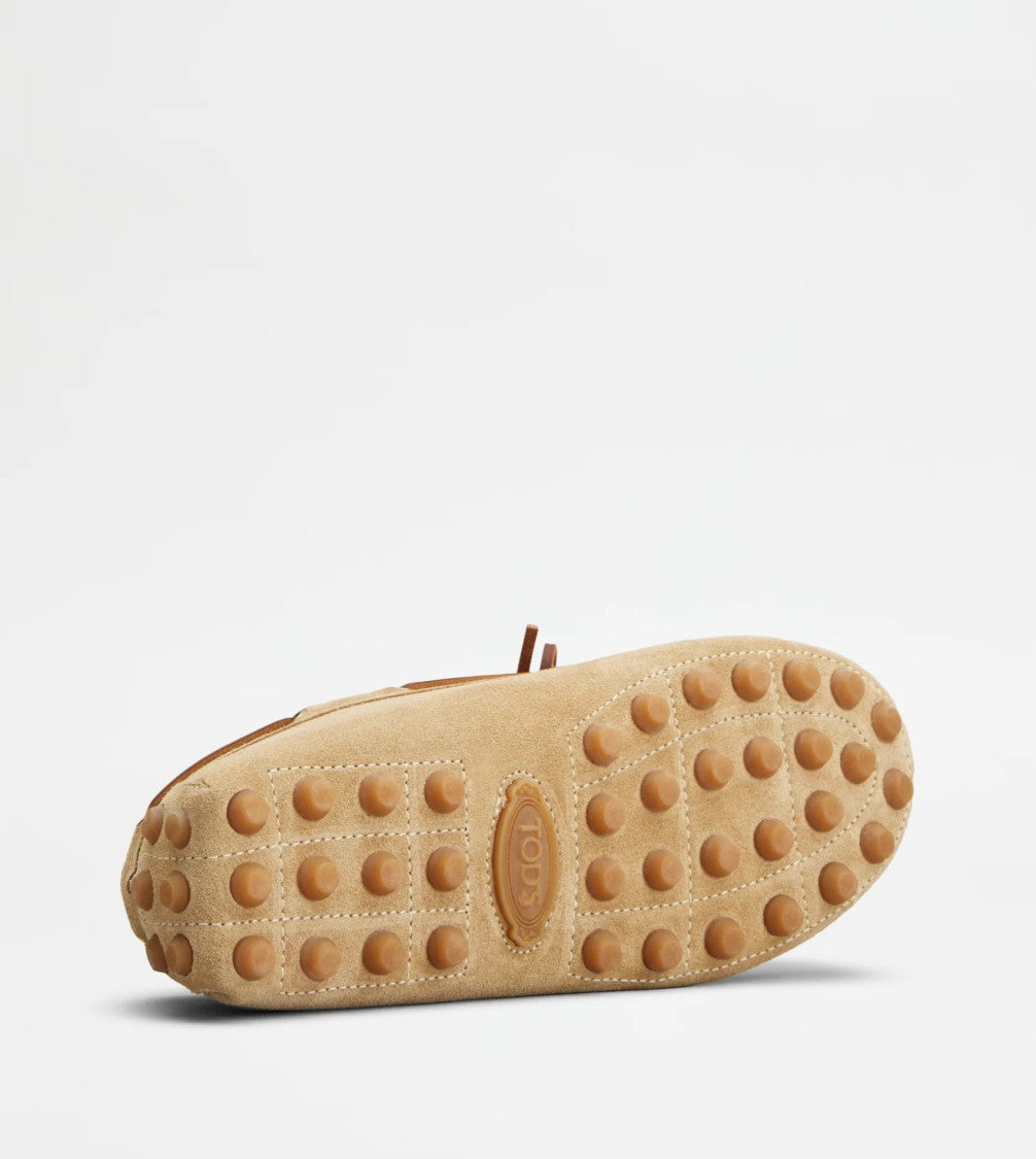 Tod's Beige Suede Driving Moccasins