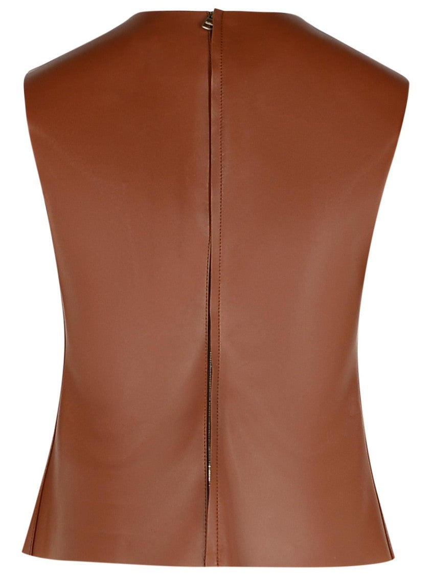 J. W. Anderson Brown Leather Tank Top
