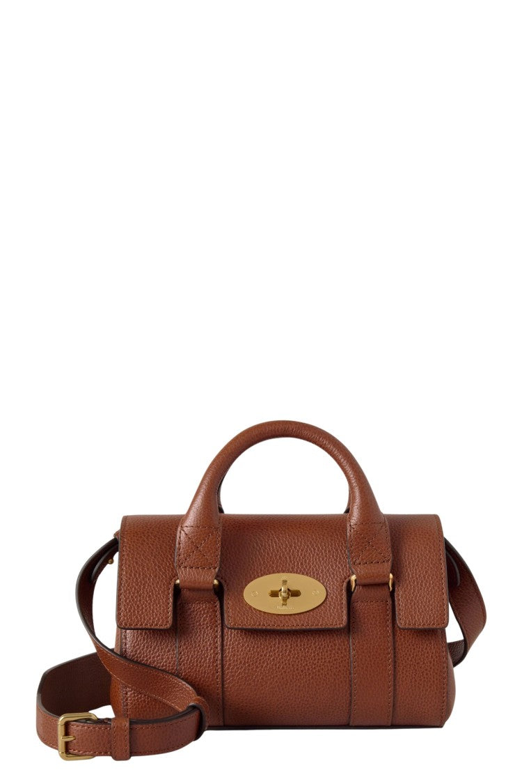 Mulberry Compact Textured Leather Mini Bayswater Handbag