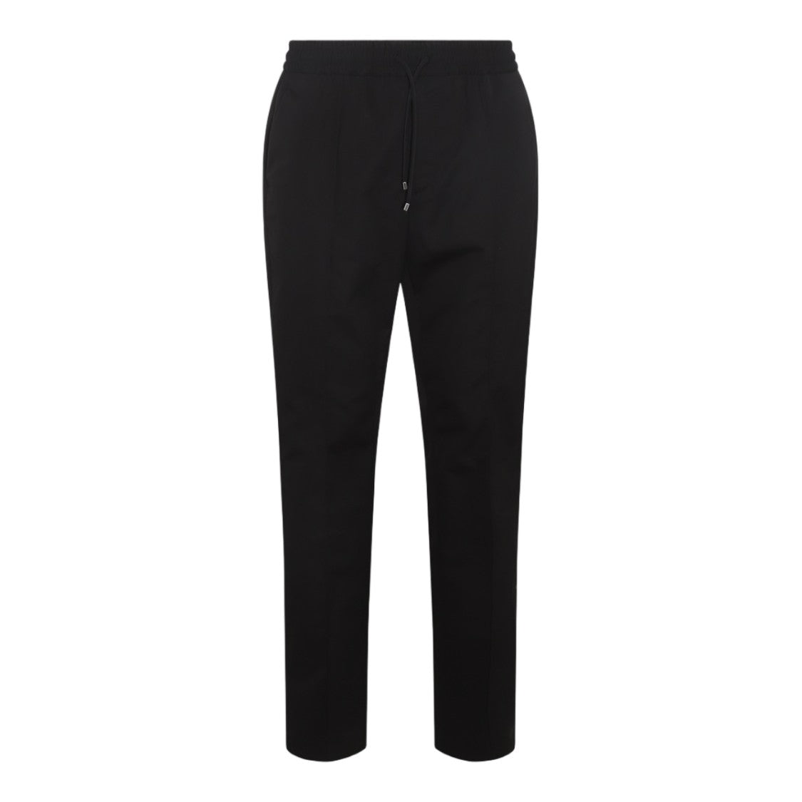 Valentino Tailored Black Trousers With Adjustable Drawstring And Buttoned Pockets
