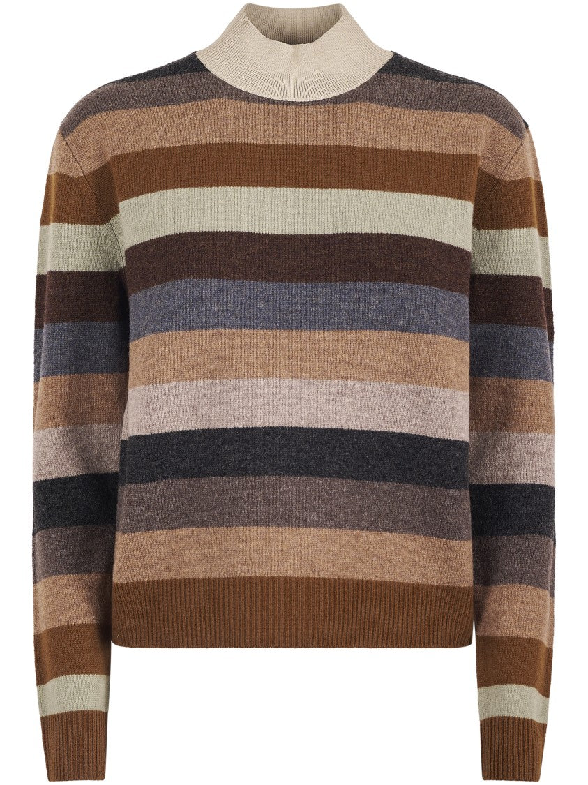 Tory Burch Relaxed Fit Merino Wool Turtleneck Sweater